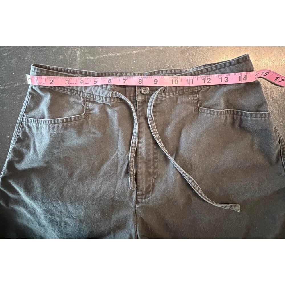 Crossroads Black Cotton Drawstring Shorts Size 8 Casual Summer - Picture 6 of 8